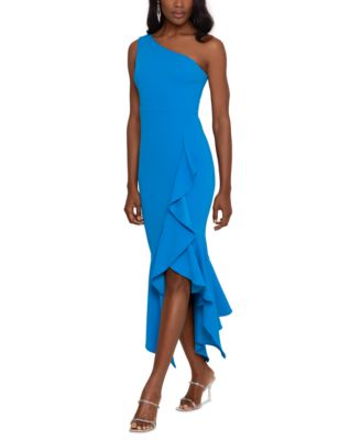 XSCAPE - Women's One-Shoulder High-Low Dress