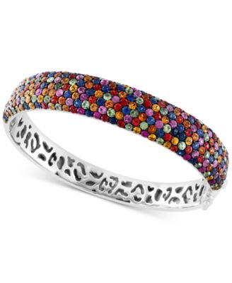 EFFY Collection - Multi-Sapphire Pav&eacute; Bangle Bracelet (13-5/8 ct. t.w.) in Sterling Silver