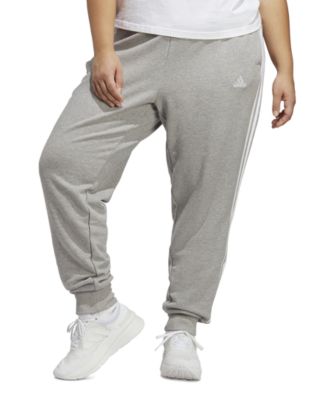 adidas - Plus Size Essentials 3-Striped Cotton French Terry Cuffed Joggers
