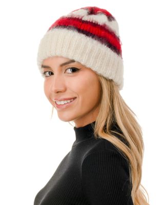 Marcus Adler - Stripe Fuzzy Hair Beanie