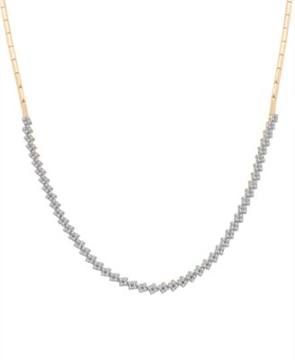 Wrapped in Love - Diamond Zigzag 16" Collar Necklace (3/4 ct. t.w.) in 10k Gold