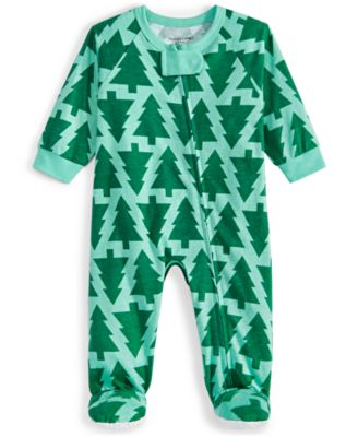 Holiday Lane - Baby 1-Piece Trees Cotton Footed Pajamas