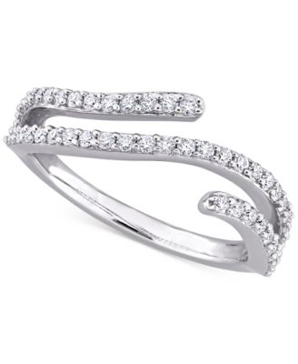Macy's - Moissanite Wrap Statement Ring (1/2 ct. t.w.) in Sterling Silver