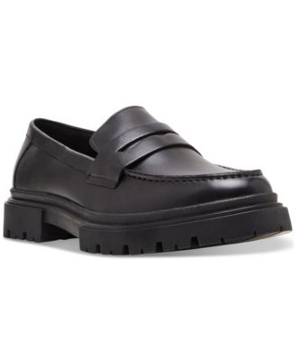 Steve Madden - Men's Akkron Faux-Leather Lug-Sole Penny Loafers