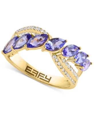 EFFY Collection - Tanzanite (1-3/8 ct. t.w.) & Diamond (1/6 ct. t.w.) Ring in 14k Yellow Gold