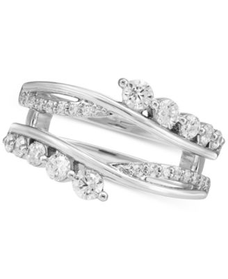 Macy's - Diamond Swirl Ring Guard Enhancer (3/4 ct. t.w.) in 14k White Gold