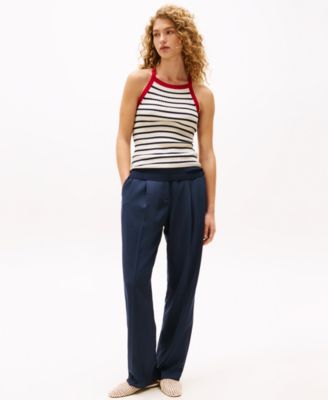 Tommy Hilfiger - Women's Striped Cross-Back Sweater Tank Top