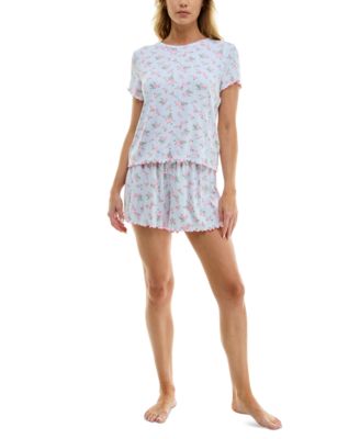Roudelain - Women's Printed Pointelle Short Pajama Set
