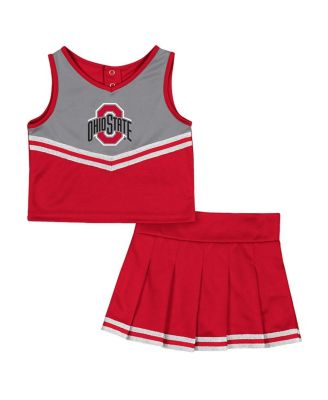 Colosseum - Girls Toddler Scarlet Ohio State Buckeyes Time For Recess Cheer Top Skirt Set