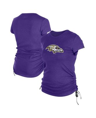 New Era - Women's Purple Baltimore Ravens Ruched Side T-Shirt