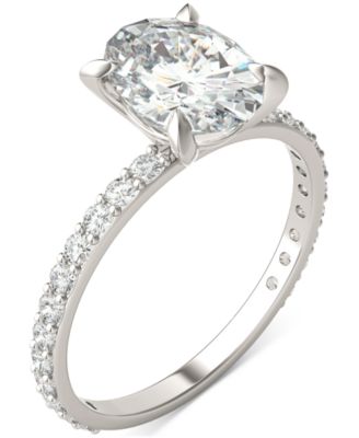 Charles & Colvard - Moissanite Classic Basket Solitaire Engagement Ring (2-1/2 ct. t.w.) in 14k White Gold