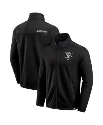 Fanatics - Men's Black Las Vegas Raiders Color Block Polar Fleece Full-Zip Jacket