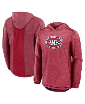 Fanatics - Men's  Red Montreal Canadiens Authentic Pro Rink Lightweight Pullover Hoodie