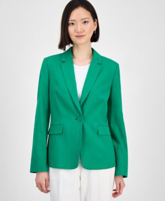 Tahari ASL - Women's Linen-Blend Blazer, Regular & Petite