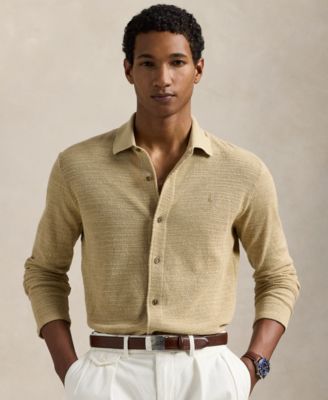 Polo Ralph Lauren - Men's Textured Cotton-Linen Shirt Sweater