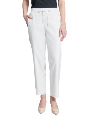 Jones New York - Petite Linen-Blend Pull-On Wide-Leg Pants
