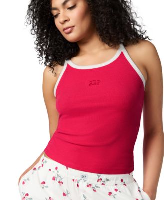 GAP - Women's Striped Halter-Neck Sleeveless Pajama Top