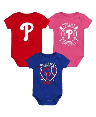 Outerstuff - Baby Boys and Girls Philadelphia Phillies Slide Home Bodysuit, Set of 3