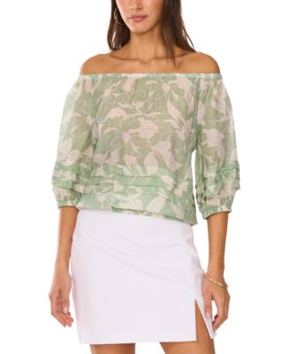 Vince Camuto - Women's Pleated Peasant Blouse