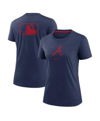 Nike - Women's Navy Atlanta Braves Authentic Collection Early Work Tri-Blend T-Shirt