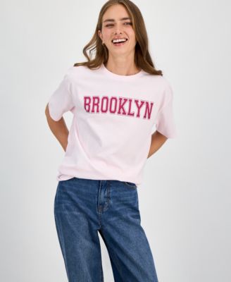 Rebellious One - Juniors' Brooklyn Varsity Graphic T-Shirt