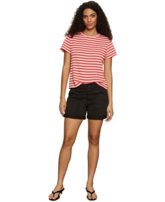 Sanctuary - Women's Striped Crewneck Textured Tee