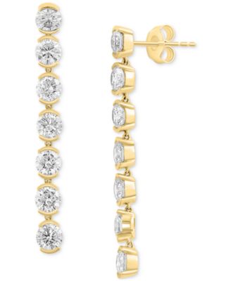 EFFY Collection - Lab Grown Diamond Linear Drop Earrings (3-3/8 ct. t.w.) in 14k Gold