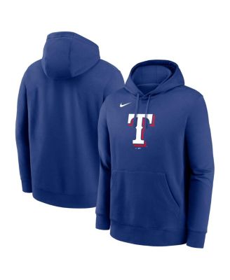 Nike - Men's Royal Texas Rangers Logo Club Fleece Pullover Hoodie