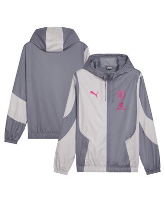 Puma - Men's Gray AC Milan 2023/24 Pre-Match Full-Zip Hoodie Jacket