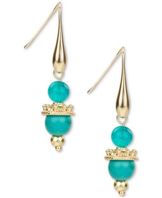 Patricia Nash - Gold-Tone Color Bead Double Drop Earrings