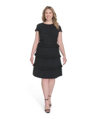 Eliza J - Plus Size Stretch Crepe A-Line Dress