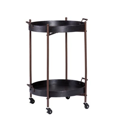 Southern Enterprises - Alfred Two-Tier Round Butler Table, Quick Ship