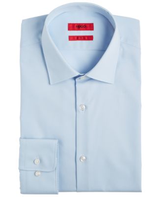 Hugo Boss - Men's Slim-Fit White Solid Dress Shirt
