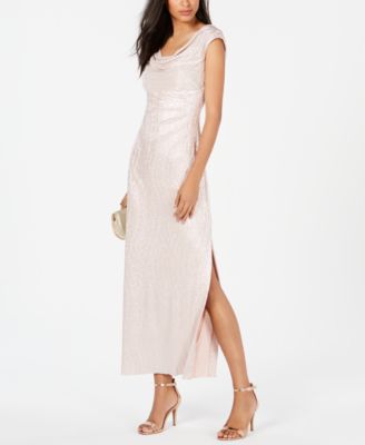 Connected - Textured Metallic Gown