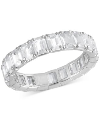 Badgley Mischka - Certified Lab Grown Diamond Emerald-Cut Eternity Band (4 ct. t.w.) in 14k Gold