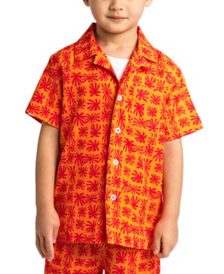 Sovereign Code - Big Boys Printed Seersucker Short-Sleeve Button-Down Shirt