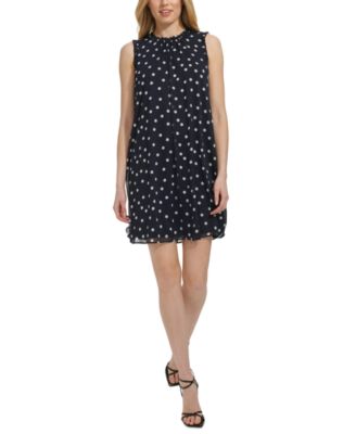 Tommy Hilfiger - Women's Sleeveless Ruffled Chiffon Shift Dress