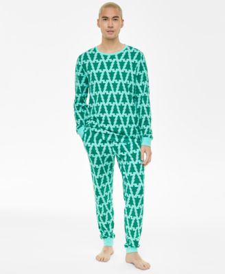 Holiday Lane - Men's 2-Pc. Trees Cotton Pajamas Set