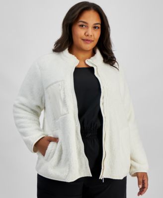 ID Ideology - Plus Size Sherpa Jacket, Created for Macy's