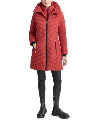 DKNY - Women's Bibbed Packable Puffer Coat