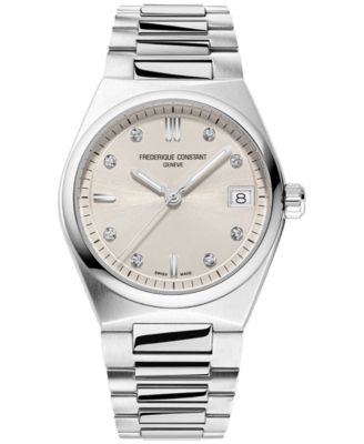 Frederique Constant - Women's Swiss Highlife Diamond (0.04 ct. t.w.) Stainless Steel Bracelet Watch 31mm