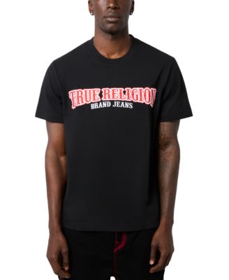 True Religion - Men's Short Sleeve Crewneck Railroad Graphic T-Shirt