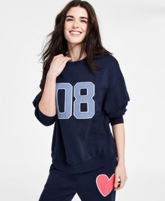 Madden Girl - Juniors' USA Patch Crewneck Sweatshirt