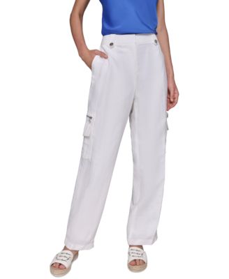 KARL LAGERFELD PARIS - Women's Straight-Leg Cargo Pants