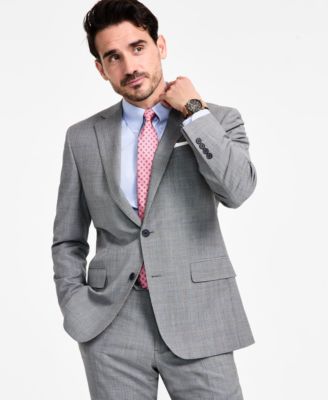 Brooks Brothers - Men's Windowpane Wool-Blend Stretch Classic-Fit Suit Jacket