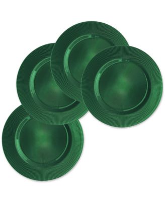 American Atelier - Atelier Sunray Black Emerald Charger Plate 13", Set of 4