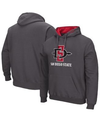 Colosseum - Men's Charcoal San Diego State Aztecs Arch Logo 3.0 Pullover Hoodie