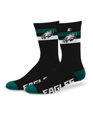 Starter - Men's and Women's Philadelphia Eagles Team Color Two-Stripe Crew Socks