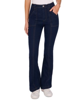 CeCe - Women's Utility-Pocket High-Rise Bootcut Jeans