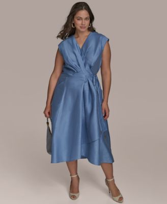 Donna Karan New York - Plus Size Shantung A-Line Dress